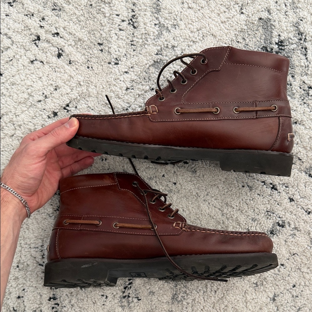 J. Crew Dark Burgundy Leather Boots